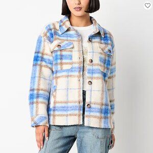 Arizona Juniors Blue Plaid Shacket